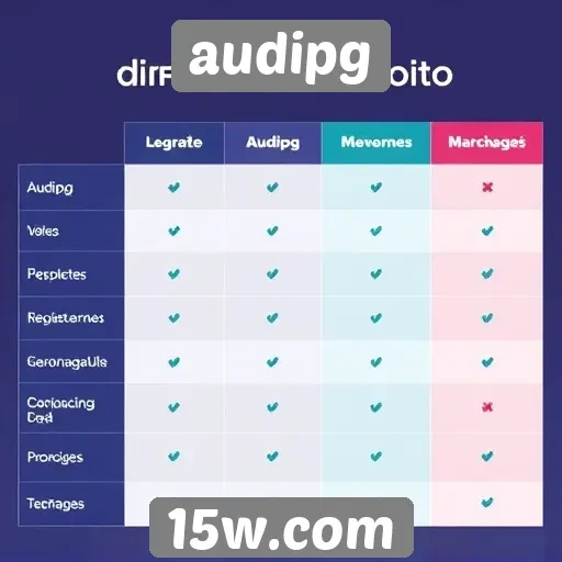 Comparação entre audipg e concorrentes de mercado