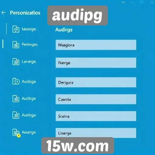 Avaliação de recursos de personalização no audipg
